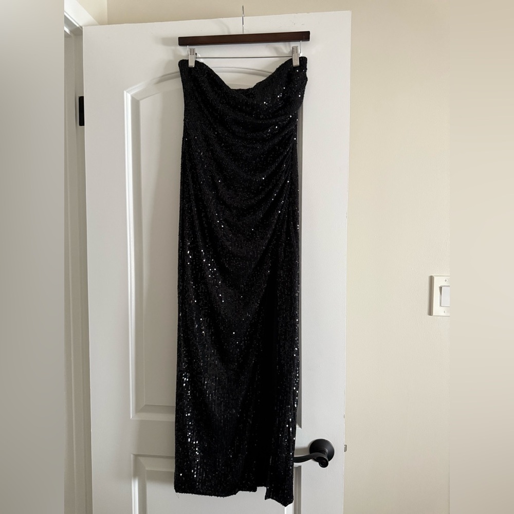 Elegant Black Sequin Gown